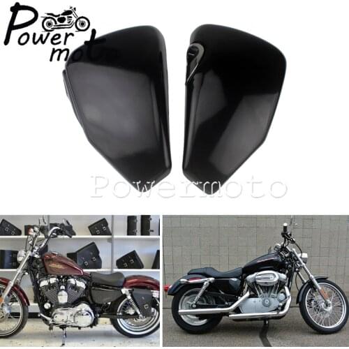 For Harley Sportster XL883 XL1200 Custom 2004-2013 Motorcycle 2pcs Side Battery Cover Guard Battery Life Extender Protection