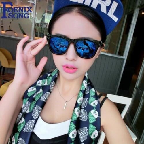 FOENIXSONG 2018 Brand New Vintage Sunglasses for Women Girls Retro Black Frame Men Sun Glasses Female de sol Maschlino