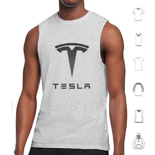 Tesla Tshirt Tank Tops Vest Sleeveless Tesla Elon Musk Tesla Car Tesla Car Venicles