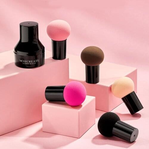 Sponge Egg Round Head Mushroom Shape Air Cushion bb Cosmetic Puff Sponge Beauty Eggs Do not Eat Powder Dry and Wet Make Up Tools