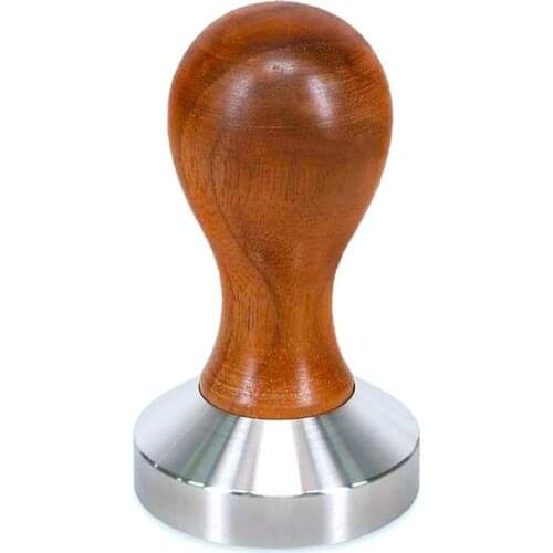 51/53/58mm Coffee Tamper Stand Wooden Handle Barista Espresso Machine Grinder For Coffee And Espresso Tamper Powder Hammer