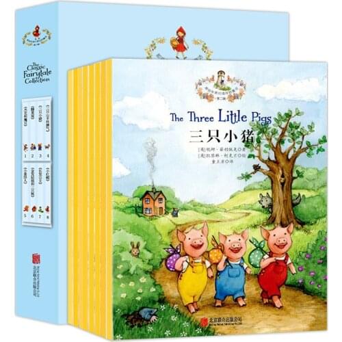 8pcs / Set English And Chinese Story Short Book For Children 6-12 Years Chinese Fairy Tale Books In English Bedtime Taleading