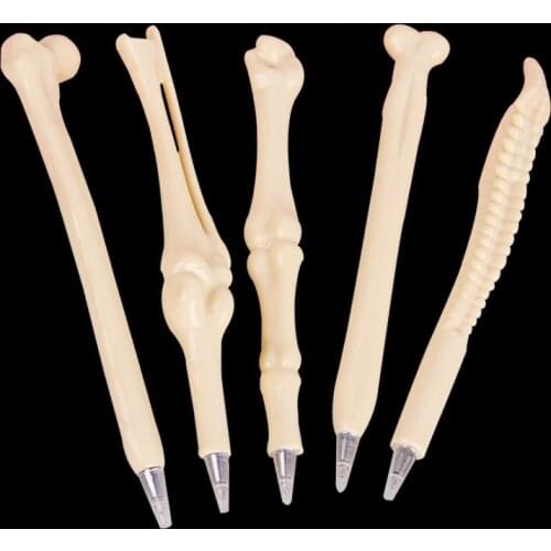 Creative Strange Skeleton Shape Ballpoint Pen Novelty Gesture Ballpoint Pen Student Writing Stationery Blue Ink