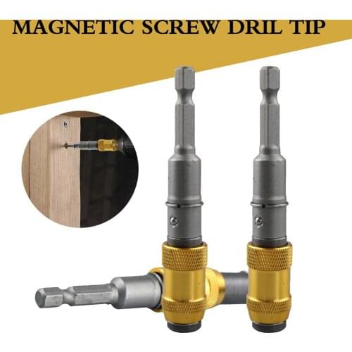 1/4" Magnetic Screw Drill Tip Drill Screw Tool Quick Change Locking Bit Holder Drive Guide Drill Bit Extensions Bendable