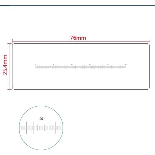 Microscope Objective lens Micrometer DIV 0.1mm Film Ruler Highly Transparent PET Calibration Measuring Card