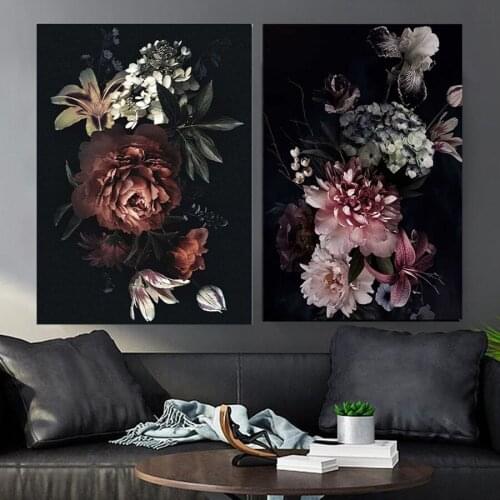 3D DIY Diamond Painting Peony Full Round Square Flower black Art Kit Diamond Embroidery Mosaic Minimalist Decorations Home