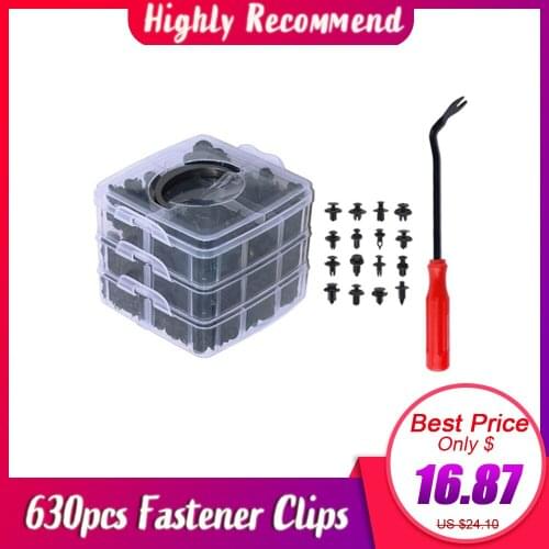 630pcs set of Car Body Push Pin Rivets Car Bumper Repairing Kits Fastener Clip Expansion Clips Auto plastic clips fasteners