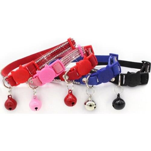 120PCS / LOT Hot Drill Cat Collar Cat Head Safety Clasp Pet Collar Pet Supplies New Bell Small Dog Leash