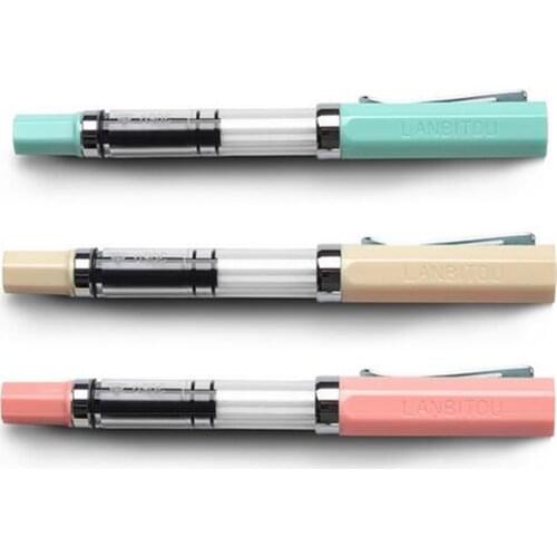 Wholesale price LANBITOU transparent Fountain Pen student Office stationery 0.38mm-0.5mm nib cute MB calligraphy ink Pens gift