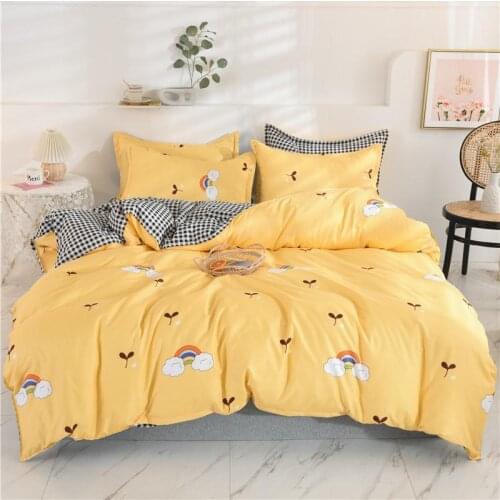 Rainbow Bedding Set Double Single Winter Duvet Cover Sets 150x200cm 180x220cm Bedsheet Set Pillowcaes Bed Clothes Cartoon Bedset