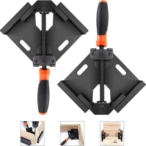 90 Degree Right Angle Clamp 1Piece Clip Tool Single Handle Aluminum Alloy Corner Clamps Woodworking Frame Right Angle Folder