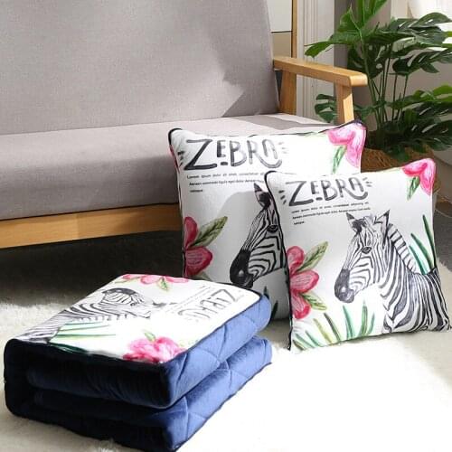 Thickened Warm Crystal Velvet Pillow Quilt Dual-purpose Car Sofa Office Blanket Air Conditioning Quilt Air Conditioning Is