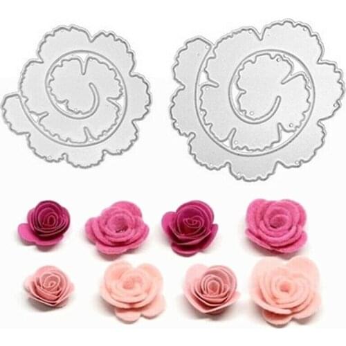 3D Spiral Flower Metal Cutting Dies Stencil Decoration Templates Scrapbooking Album Paper Cards Decorative Craft Embossing Die