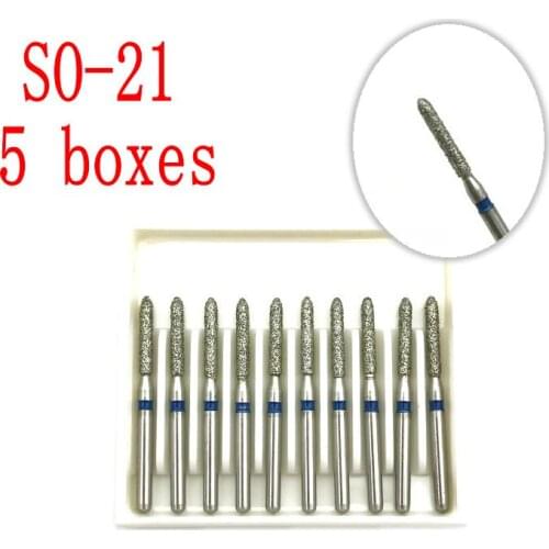 50Pcs Dental Diamond Burs1.6mm Fit High Speed Handpiece