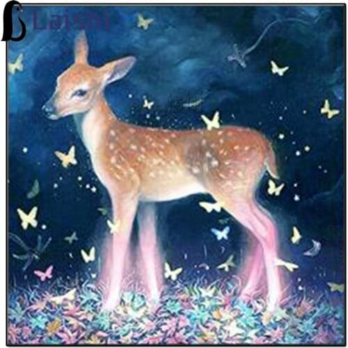 5d home decoration diamond painting Cartoon romantic fantasy fawn, gift for children full drill square round diamond art mosaic