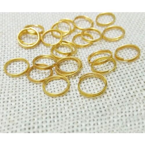 6,8,10mm Double Loops Jump Rings split ring link chains clasp spacer bead jewelry findings Hooks/Ends metal wire simple creative
