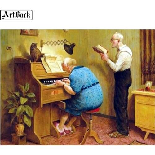 New 5d diamond painting old couple portrait full square diamond mosaic 3d diamond embroidery handmade artwork decoration