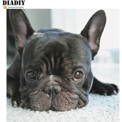 Diamond Embroidery,5D,Diamond Painting,French Bulldog Dog Cross Stitch,3D,Diamond Mosaic,Needlework,Crafts,Christmas,Gift