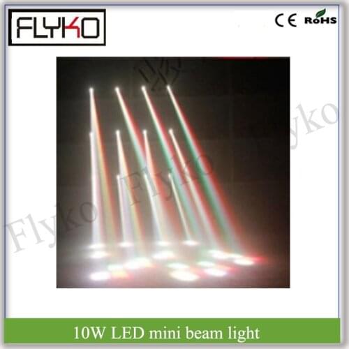 Free shipping 10W mini moving head RGBW 4 in 1 CREE beam DJ light