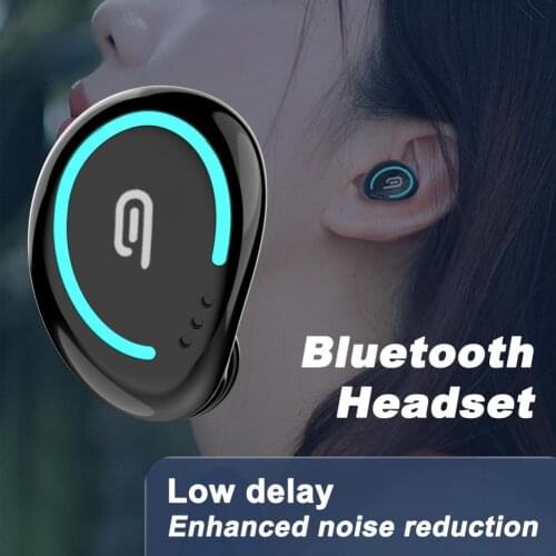 B8 Wireless Earbud Mini Waterproof In-ear Bluetooth 5.0 HiFi Stereo Bass Single Ear Earphone Durable and Reliable for Sports