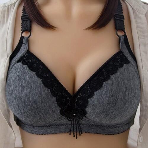 Women Large Size Bralette Thin Wire Free Seamless Sexy Lace Bras Comfort Underwear Push Up Lingerie Ladies Intimates Sports Bra