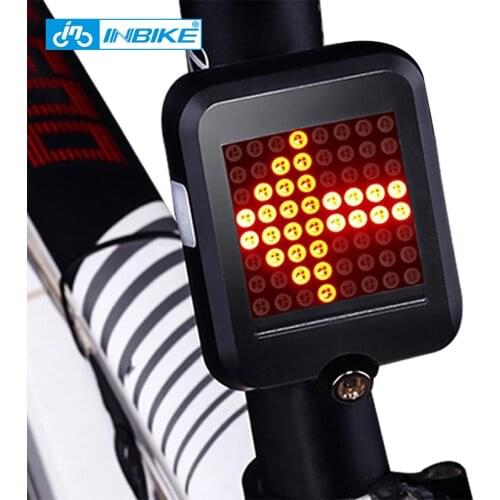 INBIKE Bicycle Light Automatic Dirction Indicator Taillight bisiklet aksesuar Rear Light Bicycle High Visibility