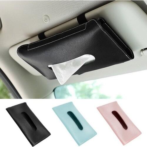 Car Tissue Box Towel Sets Car Sun Visor Tissue Box Holder Auto Interior Storage Decoration for BMW Car Accessories