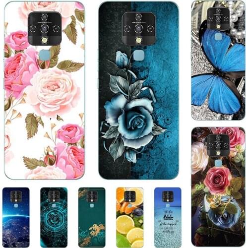 Fashion Flower Case For Tecno Camon 16 CE7 Camon16 Pro 6.8" Cover For Tecno Camon 16 PremierSoft Silicone Cat Printing Coque