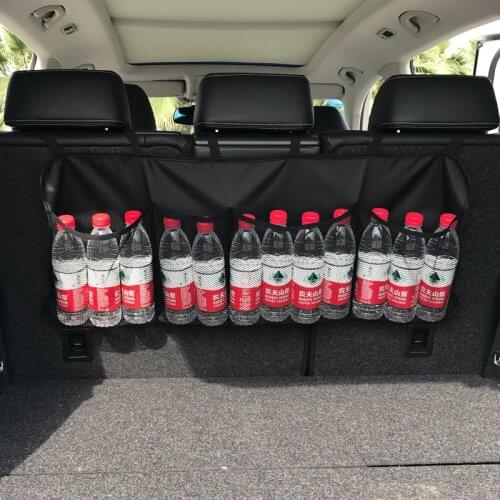 Car Trunk Organizer Adjustable Backseat Storage Bag Net High Capacity Multi-use Oxford Automobile Seat Back Organizers Universal
