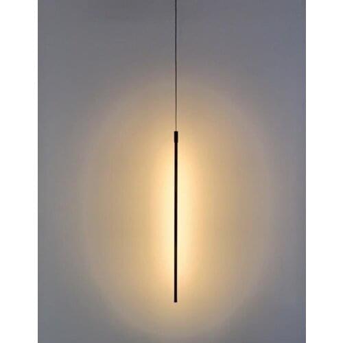 Bedroom Bedside Pendant Lights Nordic Living Room TV Wall Decor Hanging Lights Fixtures Geometry Line Strip Simple Pendant Lamps