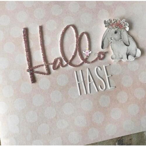 PP Craft metal cutting dies cut die mold German hello letter Scrapbook paper craft knife mould blade punch stencils dies