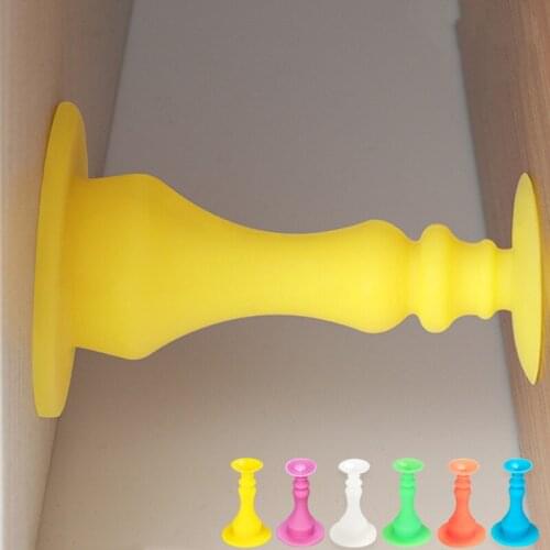 Non-Punch Cabinet Door Stopper Self Adhesive Silicone Rubber Door Stop Bumpers Damper Buffer Cushion Home Hardware Supplies
