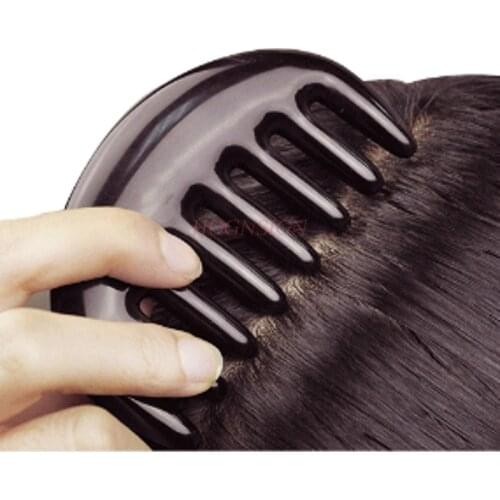 New Natural Horn Comb Head Meridian Combs Wide Tooth Curly Hair Hairbrush Large Scraping Hairdressing Supplies For Female Gift