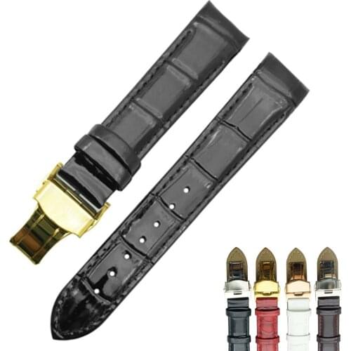 Genuine Leather Watch Bands Strap And Folding Clasp 18mm For Tissot T035210A T035207 Women Watch Watchband DIY Replace