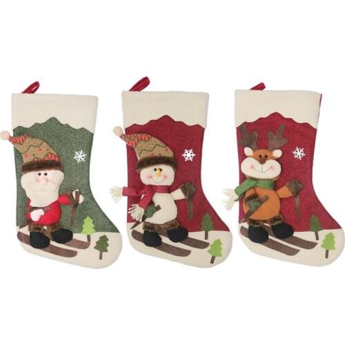 Christmas decoration articles Christmas socks gift bag Christmas tree hanging ornaments hanging ornaments candy bag