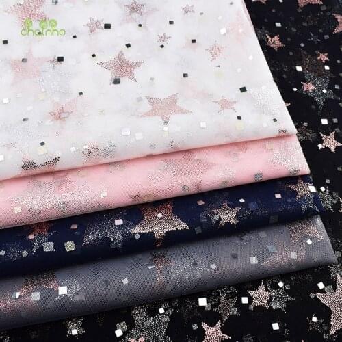 Stars Mesh Fabric,Bronzing Sequin Cloth,For Wedding Dress Netting Mosquito Net Pettiskirt Veil Decorative Materials 100x160cm