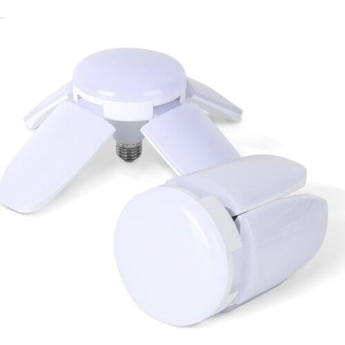 LED deformation bulb 360 degree lighting 60W high brightness 4 fan leaf bulb AC85-265v restaurant factory hot selling LED light