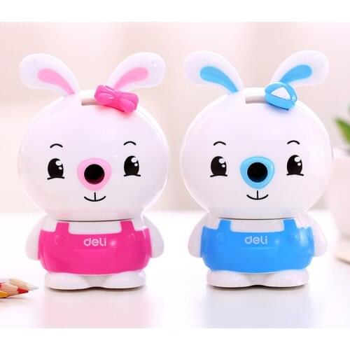 Deli 0676 Cute Rabbit Pencil Sharpener Office & School Supplies Mechanical Pencil Accessories Manual Pencil Sharpener