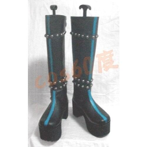 Uta no Prince-sama Kurusu Syo Black with thick heels Cosplay Boots shoes S008