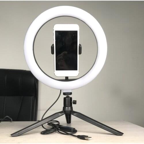 Video Light Dimmable LED Selfie Ring Light USB ring lamp Photography Light with Phone Holder tripod stand Makeup Youtube with RC