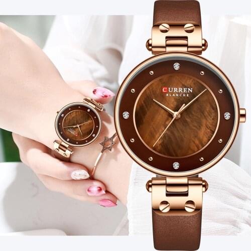 CURREN Women Watches Top Brand Luxury Stainless Steel Strap Wristwatch for Women Rose Clock Stylish Quartz Ladies Watch