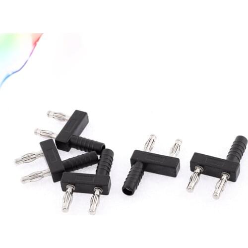 1pcs 4mm Dual Male to One Female Banana Jack Adapter Connector