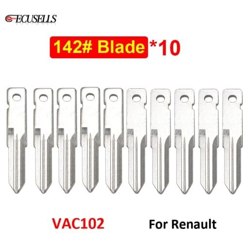 10Pcs/Lot 142# NO. 142 Universal Key Blade VAC102 Uncut Blade for Renault Kadjar Captur Megane 3 Symbol For Dacia