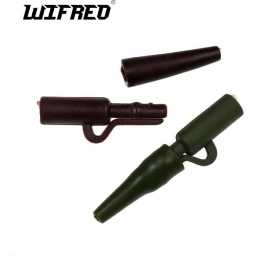 [100 Sets] Wifreo Black Green Brown Carp Fishing Lead Clips with Tail Rubbers Wholesale / Retail Factory
