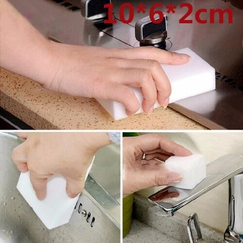 100Pcs/lot Melamine Sponge High density Magic Sponge Eraser Dish Cleaner for Kitchen Office Bathroom Cleaning 100x60x20mm