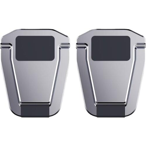 Laptop Aluminum Alloy Desktop Cooling Folding Portable Stand with Traceless Paste 40mm High Silver 2Pcs