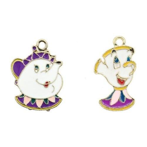 30 Pcs teapot Charms DIY Pendant Jewelry Making