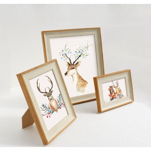 American Simple Photo Frame Picture Frame Home Art Decoration Gift Modern Imitation Wood Color Photo Frame Album 5-10 " Photo
