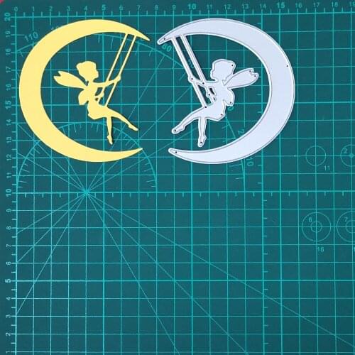 Angel Swing/Moon Metal Cutting Dies For Stamps Scrapbooking Stencils DIY Paper Album Cards Decor Embossing 2020 New