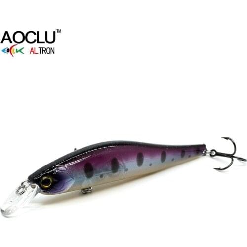 AOCLU new wobblers 95mm 13g Sinking Hard Bait Minnow Crank Depth 1.2m fishing lure VMC hooks 6 colors tackle Quality